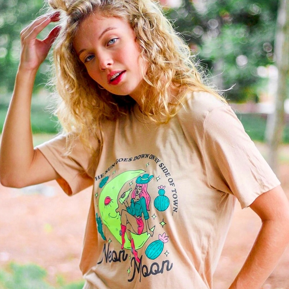 Neon Moon Graphic Tee New
